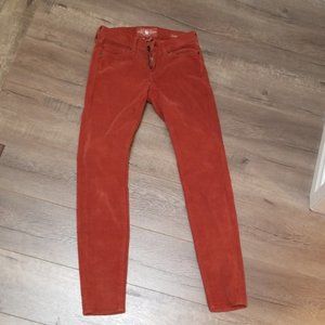Lucky Brand Charlie Skinny Rust Corduroy Jeans 25 0 Lucky Brand
